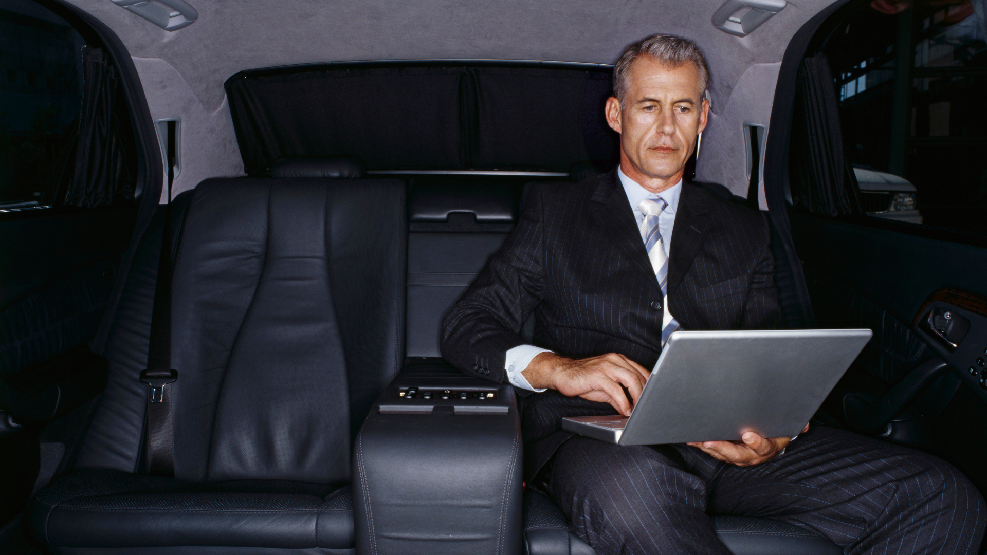 Executive sedan interior for corporate travel